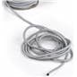 Uncoiled Rope of 4-Post Silver Low Profile Stanchion Barrier