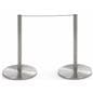 2-Pole Section of the 4-Post Silver Low Profile Stanchion Barrier