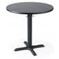 Round restaurant dining table seats four