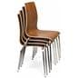 Bistro style lunchroom table and chairs stacked seating