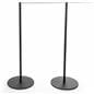 2 Connected Posts in the 10-Stanchion Black Museum Barrier System