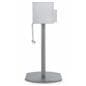 Pedestal suggestion box stand with lock and large rear door