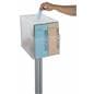 Freestanding pedestal suggestion box stand with lock