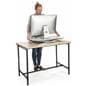 Height adjustable standing desk converter with gas lift mechanism