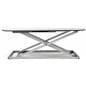 Height adjustable standing desk converter with white surface