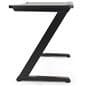Rectangular gaming desk computer table with z-shaped design 