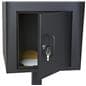 Pedestal drop box with locking front door