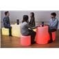 Light Up Cube Table Stool with Rechargeable Battery