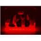 Countertop led collectables display case with acrylic rectangle lift-off topper