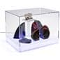 Countertop led collectables display case made of clear acrylic