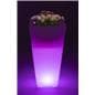 Large LED ice bucket pot  with purple illumination and flowers