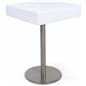 Square glow top bar table with water-resistant design