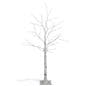 Lighted birch tree with faux decorative design