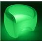 LED single sofa chair with green illumination