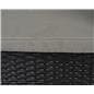 5 Piece rattan outdoor dining set with grey cushion seating