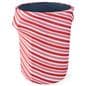 Polyester spandex candy cane stretch trash can cover