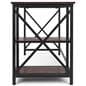Industrial style computer desk with decorative x-sided design