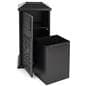 Decorative outdoor trash can with easy remove bin