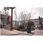 Decorative outdoor trash can looks beautiful in any setting