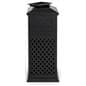 Aluminum outdoor dome trash receptacle has dual side swing doors and removable ashtray