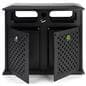 Dual outdoor waste bin with two easy removable trash bins