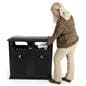 Dual outdoor waste bin wide open slots