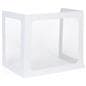Student desktop privacy shield with three clear panels