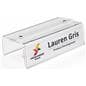 Adjustable acrylic cubicle name plate holder for 2.5" tall signage