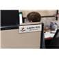Acrylic partition name plate display for workstations