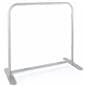 Tension fabric cafe style barrier with aluminum frame