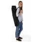 Indoor stretch fabric cafe barrier with convenient black oxford bag for travel