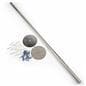 Art gallery fixed floor stanchion includes basic wood-mounting hardware