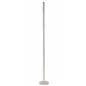 Art gallery fixed floor stanchion with brushed stainless steel finish