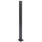 Retractable outdoor privacy divider includes a side pole that bolts into the ground 