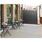 Retractable outdoor privacy divider is ideal at restaurants 