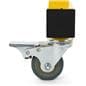 Collapsible security gate with four locking wheels