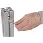 Height-adjustable stanchion post and panel advertising system