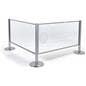 Minimalist acrylic stanchion post panel barriers