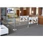 See-through acrylic stanchion post panel barriers