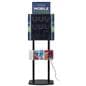 Public charging kiosk with attachable 5 pocket acrylic literature holder