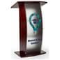 UV printed frosted replacement panel for FLCT series lecterns with custom graphics