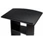 Contemporary curved lectern with custom panel and large reading surface