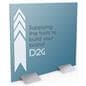 Silver Double Sided Sign Holder for Posters Up to 72" Tall