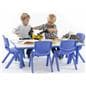 Blue Height Adjustable Kids Table, Chairs Sold Separately