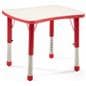 Red Height Adjustable Children’s Table with Rounded Safety Edges