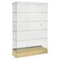 Glass Cabinet With Maple Finish Base