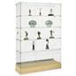 Glass Cabinet With Maple Finish Base