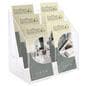 Tired brochure racks with translucent design