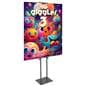 Free standing poster holder with secure sign brackets