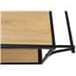 Liquor cart with wine rack and tiered shelving with light oak finish 